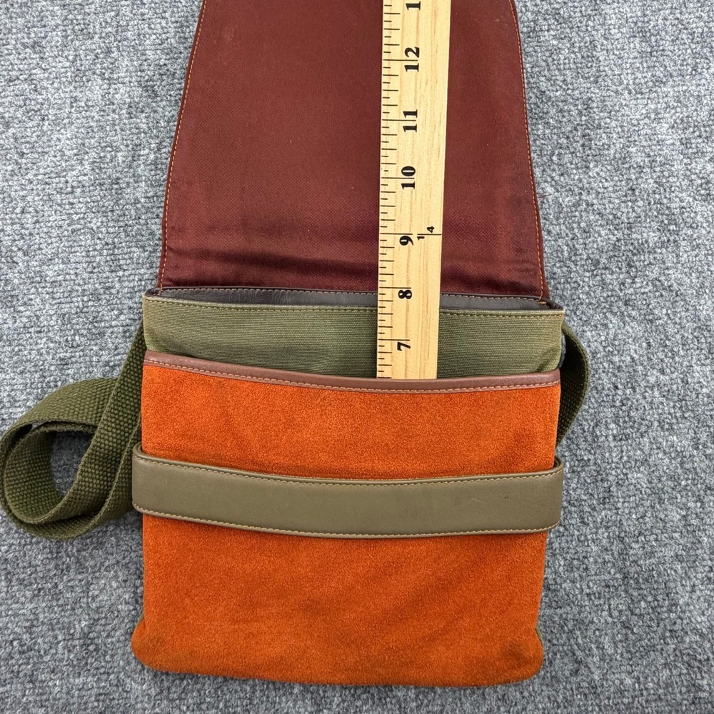 Mywalit Crossbody Bag Womens Olive Brown Orange Colorblock - Picture 13 of 16